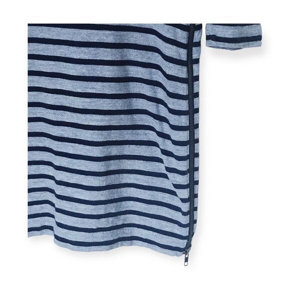 J. Crew blue/navy Striped side-zip T-shirt dress, Size S - Picture 6 of 12